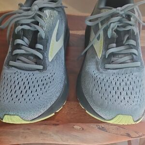 Brooks Ghost Men's Gray and Yellow Running Shoes